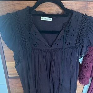 Ulla Johnson Dark black Lace Blouse